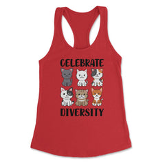 Funny Celebrate Diversity Cat Breeds Owner Of Cats Pets design - Red