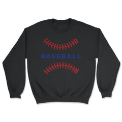 Baseball Lover Sporty Baseball Red Stitches Players Coach product - Unisex Sweatshirt - Black