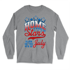 Home is where the Stars Align on the 4th of July product - Long Sleeve T-Shirt - Grey Heather