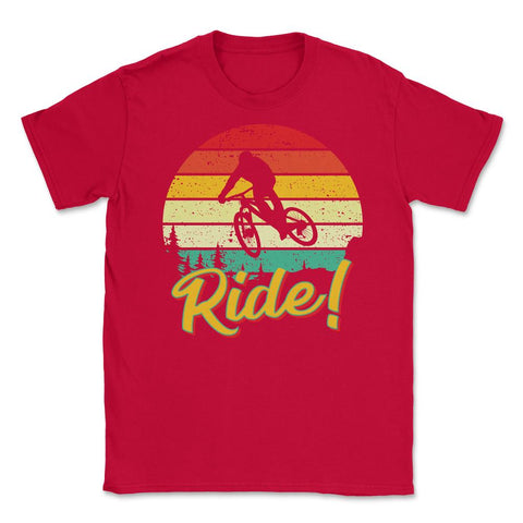 Mountain Bike Retro Vintage Grunge Cycling Biker Gift product Unisex - Red