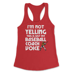 Funny Baseball Lover I'm Not Yelling Baseball Coach Voice graphic - Red
