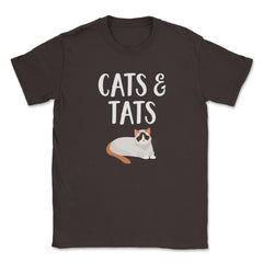 Funny Cats And Tats Tattooed Cat Lover Pet Owner Humor product Unisex - Brown