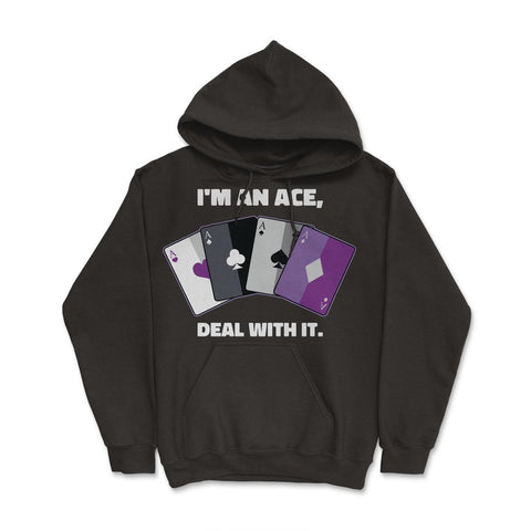 Asexual I’m an Ace, Deal with It Asexual Pride product Hoodie - Black