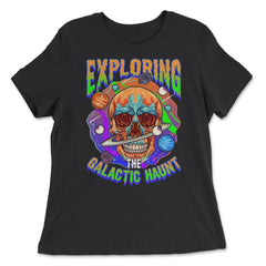Exploring The Galactic Haunt Space Skull Design product - Women's Relaxed Tee - Black