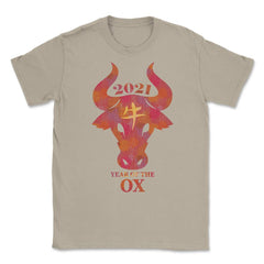 2021 Year of the Ox Watercolor Design Grunge Style graphic Unisex - Cream