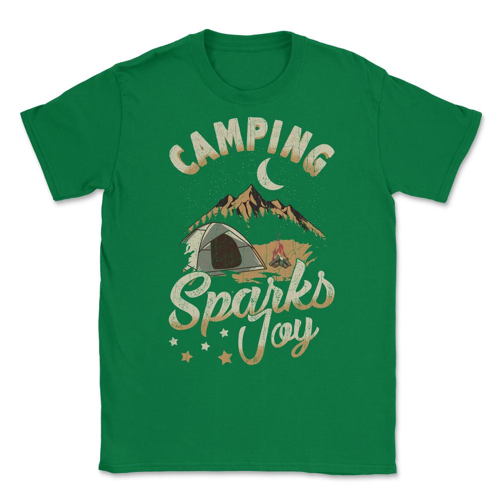Camping Sparks Joy Bonfire Mountains Nature Outdoor print Unisex - Green