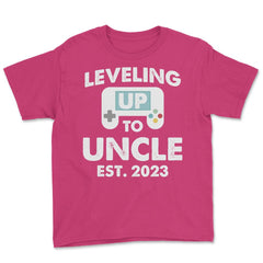 Funny Gamer Uncle Leveling Up To Uncle Est 2023 Gaming graphic Youth - Heliconia