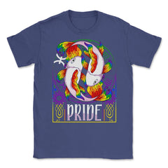 Gay Zodiac LGBTQ Zodiac Sign Pisces Rainbow Pride print Unisex T-Shirt - Purple
