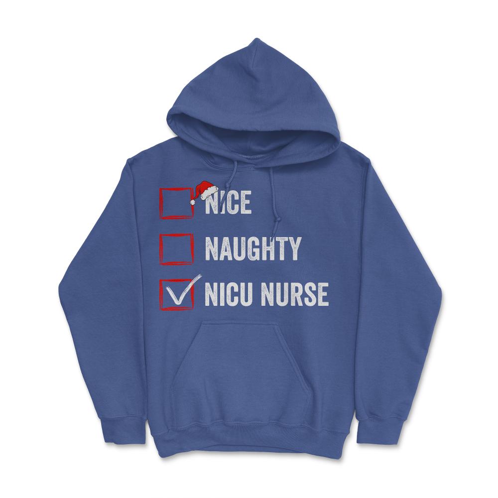 Nice Naughty NICU Nurse Funny Christmas List for Santa Claus design - Royal Blue