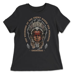 Chieftain Peacock Feathers Motivational Native Americans product - Women's Relaxed Tee - Black
