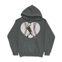 Baseball Heart Batter Hitter Baseball Player Fan Coach product Hoodie - Dark Grey Heather