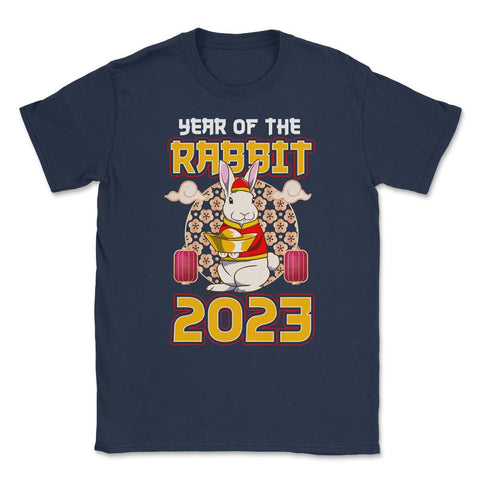 Chinese Year of Rabbit 2023 Chinese Aesthetic design Unisex T-Shirt - Navy