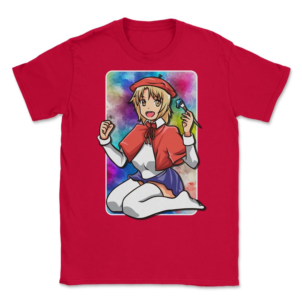 Anime Girl Painter Colorful Manga Artist Gift graphic Unisex T-Shirt