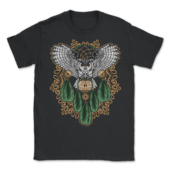Owl Dreamcatcher Boho Mystical Hand-Drawn Design product - Unisex T-Shirt - Black