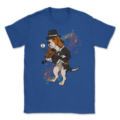Funny Beagle Playing Violin Hilarious Violinist Beagle Dog graphic - Royal Blue