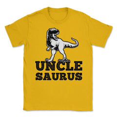Funny Uncle Saurus T-Rex Dinosaur Lover Nephew Niece product Unisex - Gold