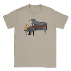 Funny Cat Playing Piano Pianist Music Instrument Cat Lover design - Cream
