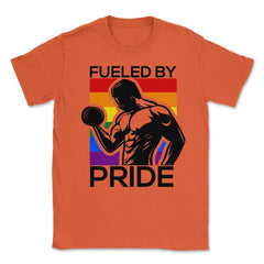 Fueled by Pride Gay Pride Iron Guy2 Gift product Unisex T-Shirt - Orange