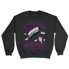 Asexual and Proud: Embracing My Unique Identity product - Unisex Sweatshirt - Black