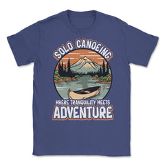 Solo Canoeing Where Tranquility Meets Adventure Canoeing print Unisex - Purple