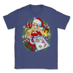 Anime Christmas Santa Girl with Xmas Cookies Cosplay Funny graphic - Purple