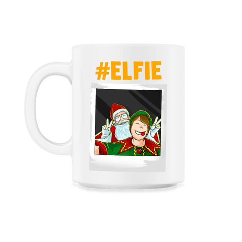 Let me take an #elfie selfie Christmas Funny 11oz Mug