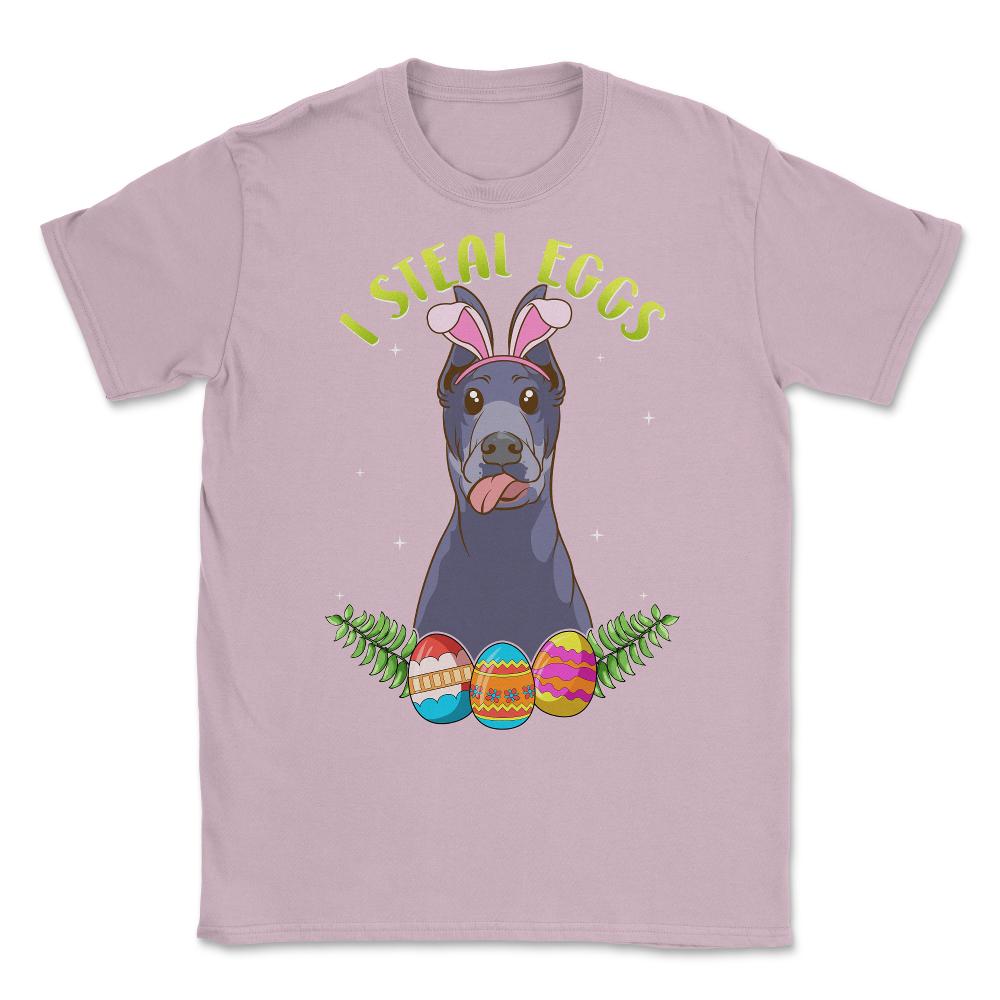 Easter Doberman Pinscher with Bunny Ears Funny I steal eggs product - Light Pink