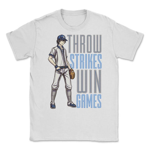 Pitcher Throw Strikes Win Games Baseball Player Pitcher product - White