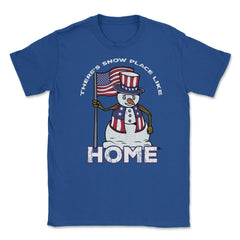 Patriotic Snowman with US Flag Funny Xmas Novelty Gift design Unisex