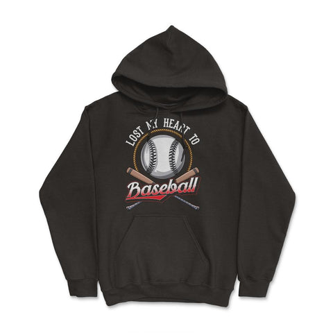 Baseball Lost My Heart to Baseball Lover Sporty Players product Hoodie - Black