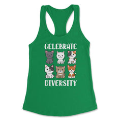 Funny Celebrate Diversity Cat Breeds Owner Of Cats Pets graphic - Kelly Green