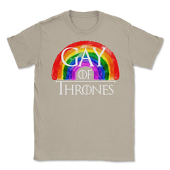 Gay of Thrones graphic Gay Rainbow Gift product print Unisex T-Shirt - Cream
