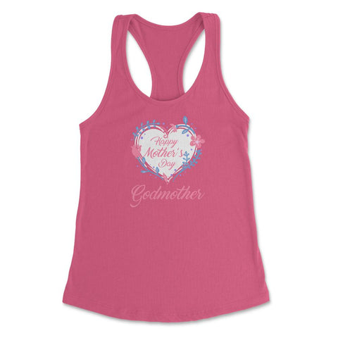 Happy Mothers Day Godmother graphic print Gift Women's Racerback Tank
