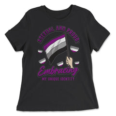 Asexual and Proud: Embracing My Unique Identity product - Women's Relaxed Tee - Black