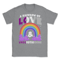 Asexual A Rainbow of Love & Understanding design Unisex T-Shirt - Grey Heather
