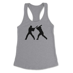 Funny Baseball Batter Player Sporty Baseball Lover Fans graphic - Heather Grey