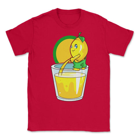 Kawaii Lemon Naughty Lemonade Pun Funny Gift product Unisex T-Shirt - Red