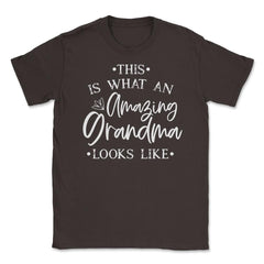 Funny This Is What An Amazing Grandma Looks Like Grandmother print - Brown