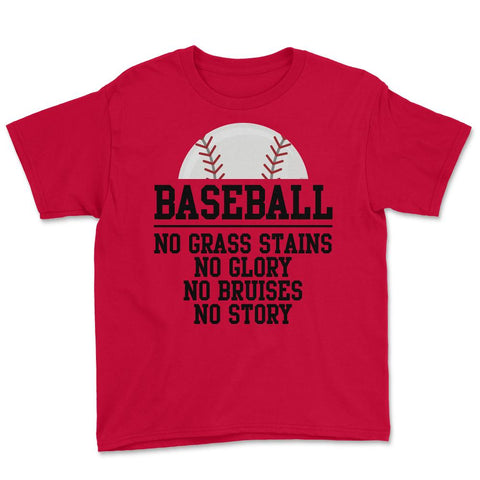 Funny Baseball Player Lover Motivational Inspirational Quote design - Red