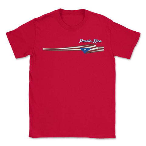 Puerto Rico Flag Banner print Pocket - Short Sleeve Unisex T-Shirt