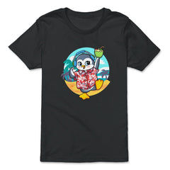 Tropical Penguin Funny & Cute Penguin on the Beach product - Premium Youth Tee - Black