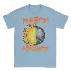 March Equinox Sun and Moon Cool Gift product Unisex T-Shirt - Light Blue