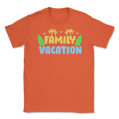 Family Vacation Tropical Beach Matching Reunion Gathering graphic - Orange