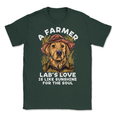 Labrador Farmer Lab’s Dog in Farmer Outfit Labrador design Unisex - Forest Green