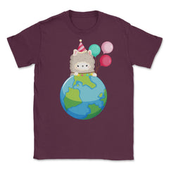 Happy Earth Day Llama Funny Cute Gift for Earth Day product Unisex - Maroon