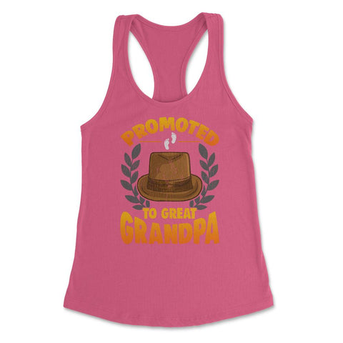 Promoted to Great Grandpa Women's Racerback Tank