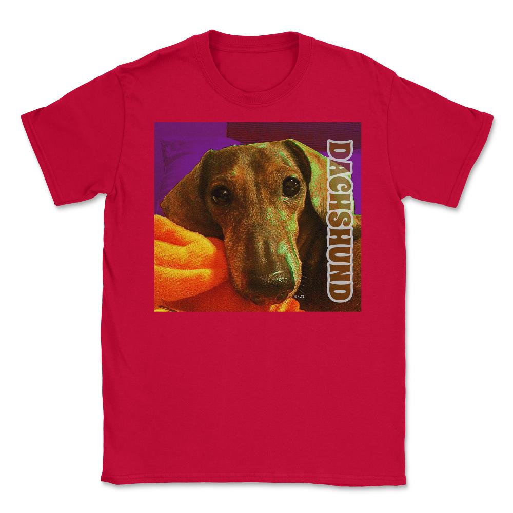 Dachshund dog print Weiner Dog product Gifts Tees Unisex T-Shirt - Red