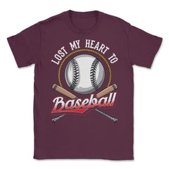 Baseball Lost My Heart to Baseball Lover Sporty Players product - Maroon