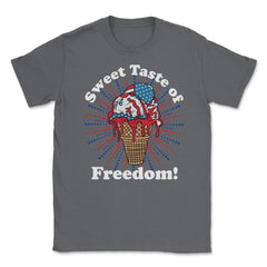 Patriotic Ice Cream Cone American Flag Independence Day graphic - Smoke Grey