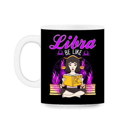 Libra Zodiac Sign Anime Style Girl Reading a Book product 11oz Mug